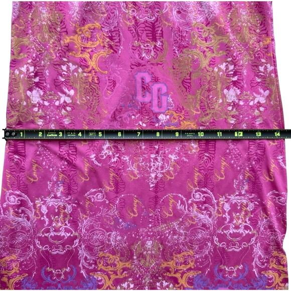 COOGI CG Printed Rare Y2K Floral Bandeau Maxi Dress Tube Top Size M Pink Baroque - Picture 10 of 15